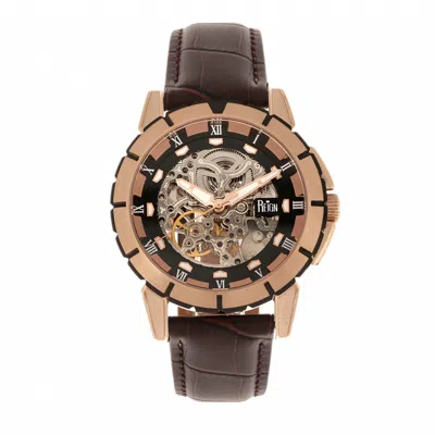 Reign Philippe Automatic Skeleton Leather-band Watch In Multi