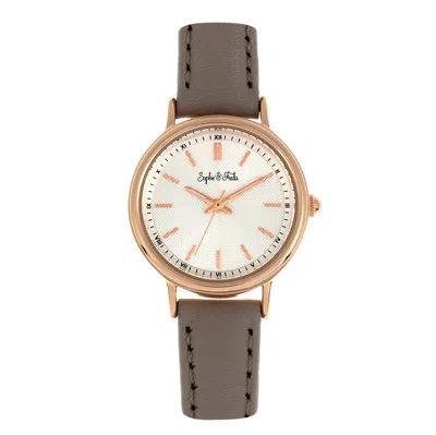 Sophie And Freda Berlin Quartz Silver Dial Ladies Watch Sf4806 In Grey