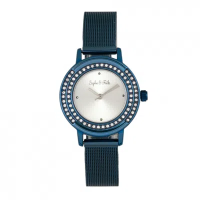 Sophie And Freda Quartz Cambridge Alloy Watches 28mm In Blue