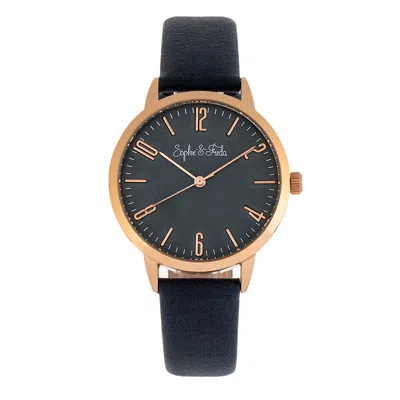 Sophie And Freda Vancouver Leather-band Watch In Blue