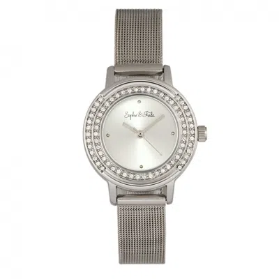Sophie And Freda Cambridge Bracelet Watch With Swarovski Crystals In Silver