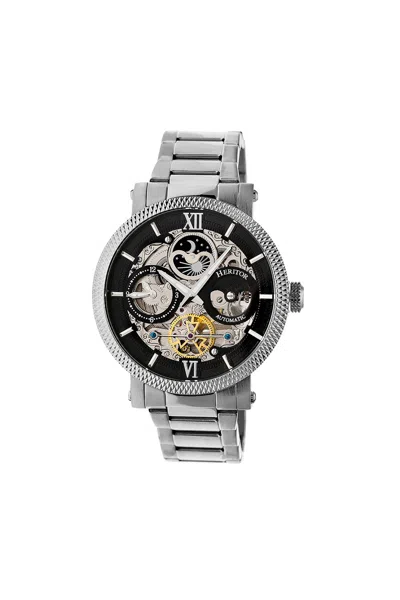Heritor Automatic Aries Skeleton Dial Bracelet Watch In Silver