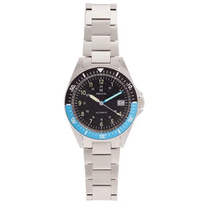 Heritor Automatic Calder Bracelet Watch W/date - Silver/black-blue In Blue