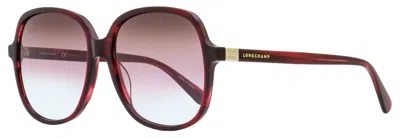Longchamp Women's Square Sunglasses Lo668s 514 Marble Rouge 58mm In Multi