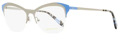Pucci Women's Geometric Eyeglasses Ep5074 020 Ruthenium/blue 53mm In Multi