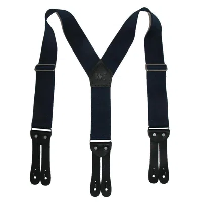 Welch Men's Big & Tall Elastic Button-end Y-back 2 Inch Work Suspenders In Blue