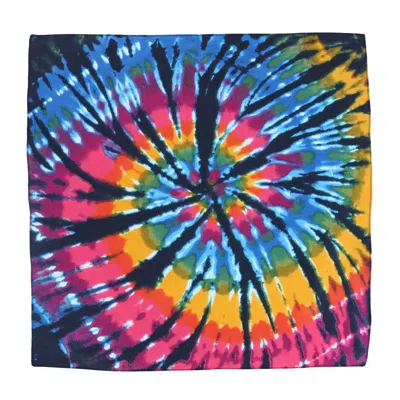 Ctm Cotton Dark Storm Tie-dye Bandana In Multi