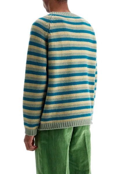 Shop Bode Striped Wool Pullover Sweater