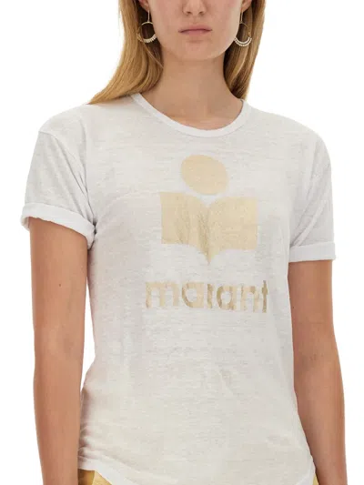 Isabel Marant Étoile Isabel Marant Etoile Zewel T-shirt With Metallic Logo Print