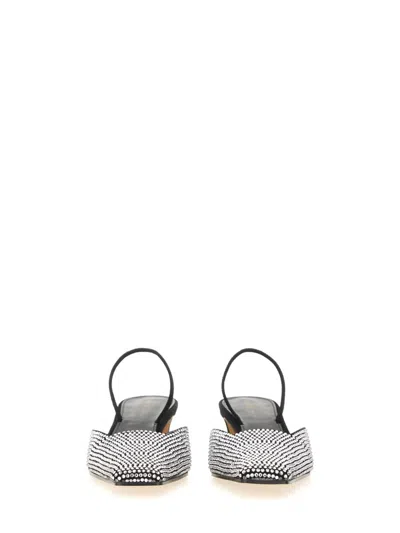 Khaite Roosevelt Crystal-embellished Leather Slingback Pumps