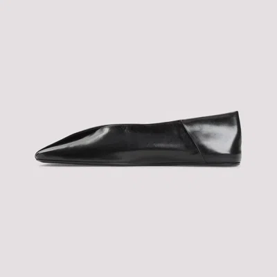 Jil Sander Woman Ballet Flats Black Size 10 Soft Leather In Black