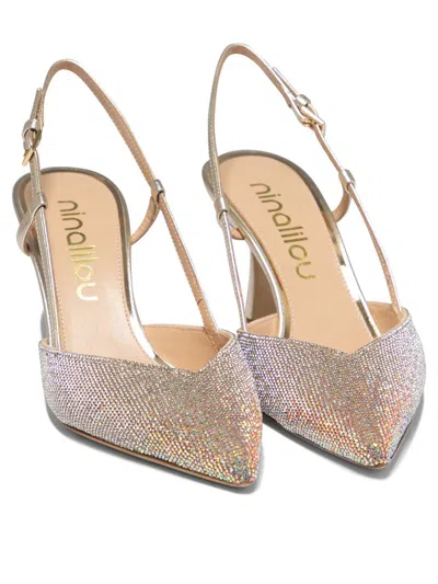 Shop Ninalilou "mya 755" Slingback In Gold