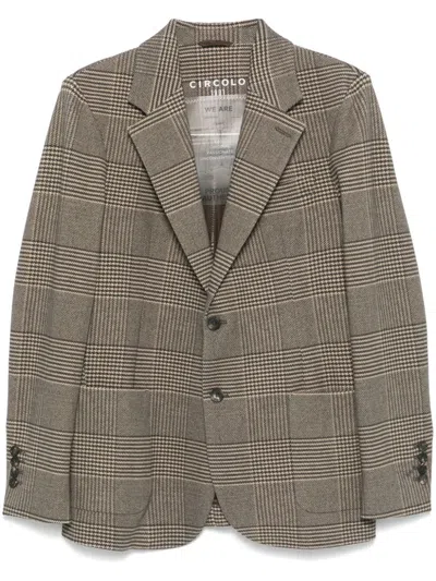 Circolo 1901 Cotton Single-breasted Jacket In Brown