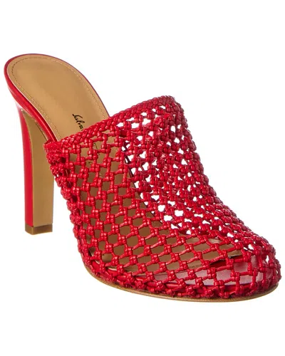 Ferragamo Ellas X5 Caged Leather Heel Mules In Red