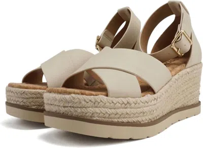 Fortune Dynamic Fabian Espadrille Wedge In Beige In Beige