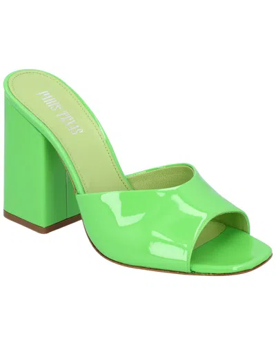 Paris Texas Anja Block Heel Patent Leather Mule In Green