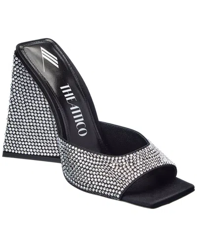 Attico Devon 110 Rhinestone-embellished Mules In Black
