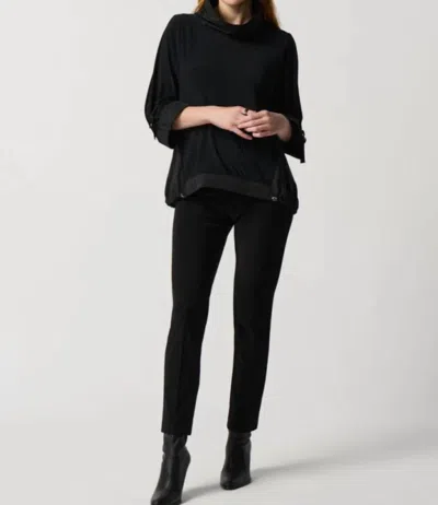 Joseph Ribkoff Color Block Long Sleeve Top In Black Alpine In Multi