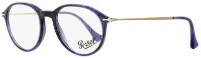 Persol Unisex Eyeglasses Po3125v 1053 Blue Melange/horn 49mm In Multi