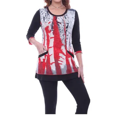 Parsley & Sage Barbara Pocket Panel Tunic In Multi In Multi