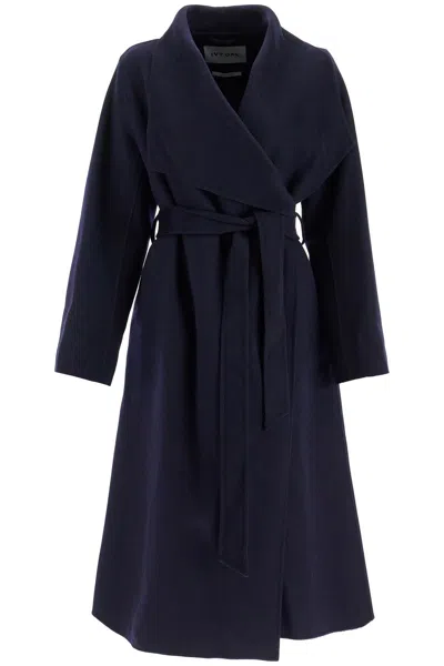 Ivy & Oak Wool Coat By Carrie Rose In Blue