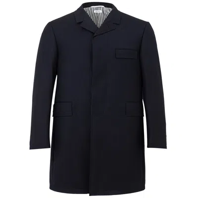 Thom Browne Elegant Wool Jacket In Signature Blue