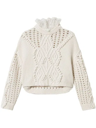 Twinset Open-knit Jumper In Multicolor