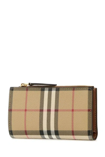 Burberry Women Printed Canvas Wallet In Multicolor