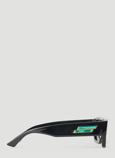 Bottega Veneta Rectangular Frame Sunglasses In Black