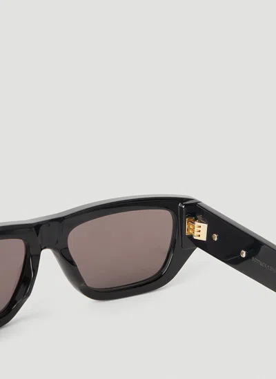 Bottega Veneta Rectangular Frame Sunglasses In Black