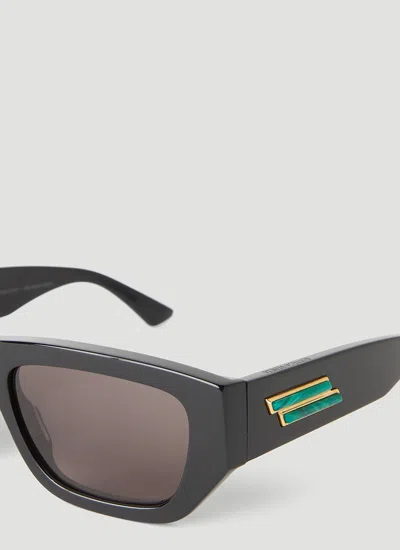 Bottega Veneta Rectangular Frame Sunglasses In Black