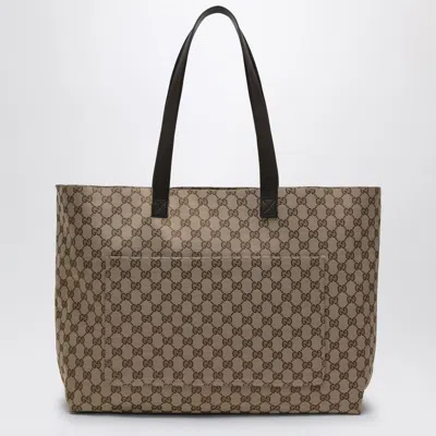 Gucci Large Shopping Bag In Gg Fabric In Cream
