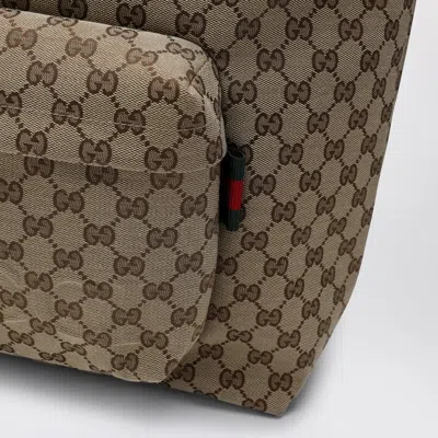 Gucci Large Shopping Bag In Gg Fabric In Cream