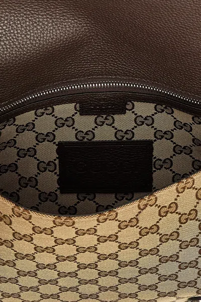 Gucci Gg Crossbody Bag In Brown