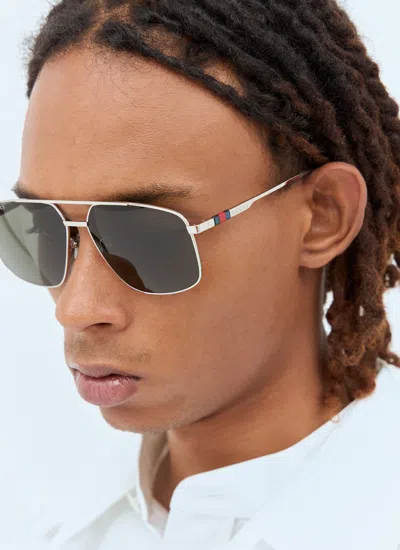 Gucci Navigator Frame Sunglasses In Silver