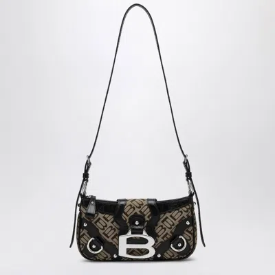 Balenciaga Mini Shoulder Handbag With Crocodile And Python Detailing In Multicolor