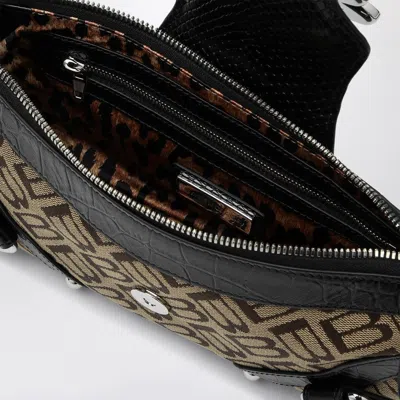 Balenciaga Mini Shoulder Handbag With Crocodile And Python Detailing In Multicolor
