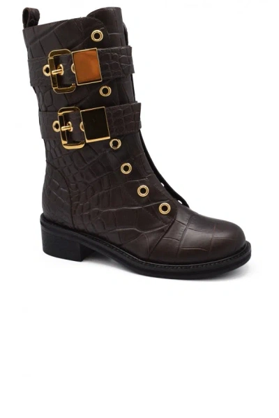 Giuseppe Zanotti Leather Boots In Brown