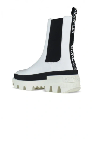 Moncler White Coralyne Ankle Boots In White