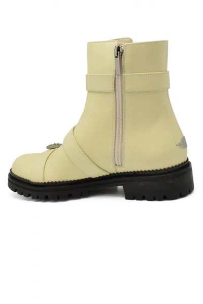 Jimmy Choo Hank Flat Boots In Cream