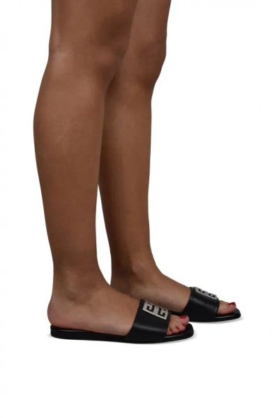 Givenchy Logo-plaque Detail Sandals In Black