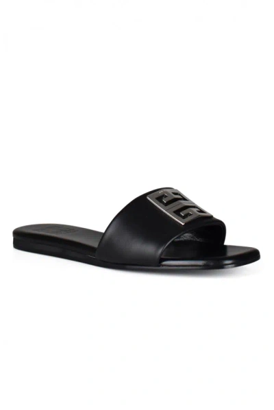 Givenchy Logo-plaque Detail Sandals In Black