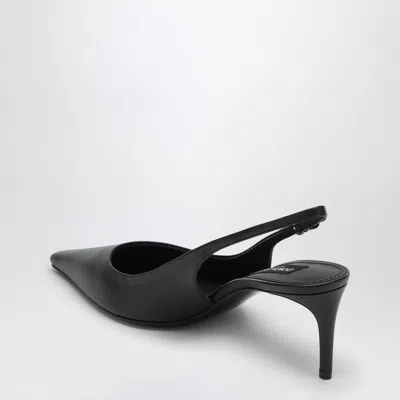 Dolce & Gabbana Tortoiseshell-print Patent Leather Slingbacks In Black