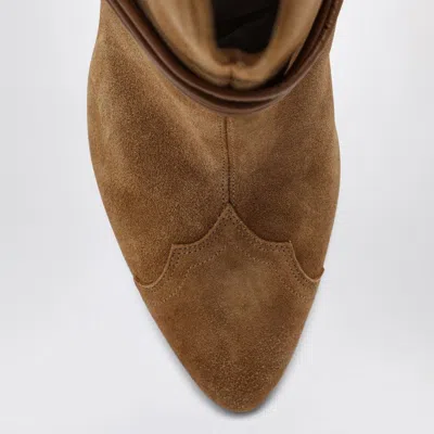 Isabel Marant Low Cognac-coloured Suede Boot In Brown