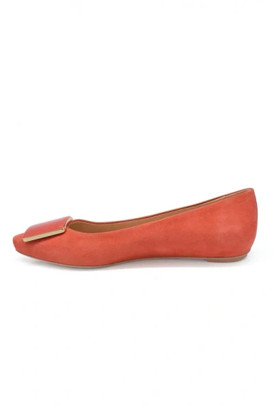 Tod's Women Suede Ballet Flats In Orange