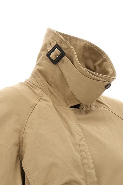 Balenciaga Maxi Deconstructed Trench Coat In Cream