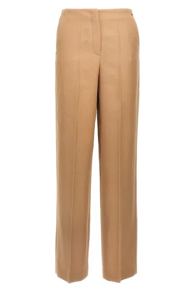 Fendi Tailored Trousers With Pockets And Crease In Brown