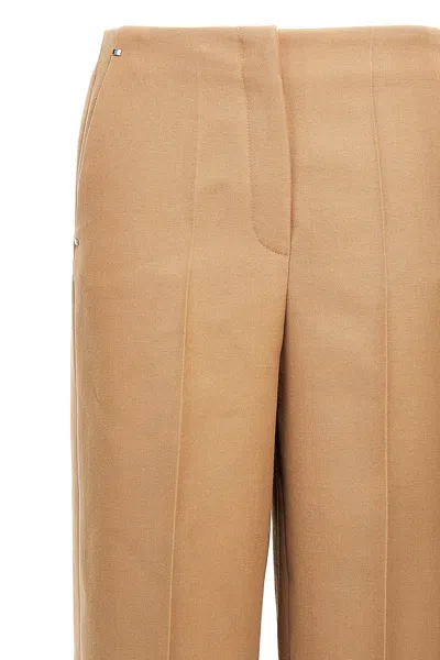 Fendi Tailored Trousers With Pockets And Crease In Brown