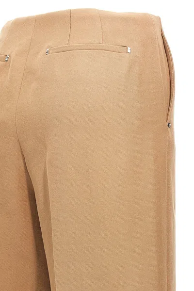 Fendi Tailored Trousers With Pockets And Crease In Brown