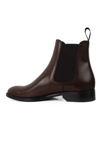 Alberto Leather Boots In Brown